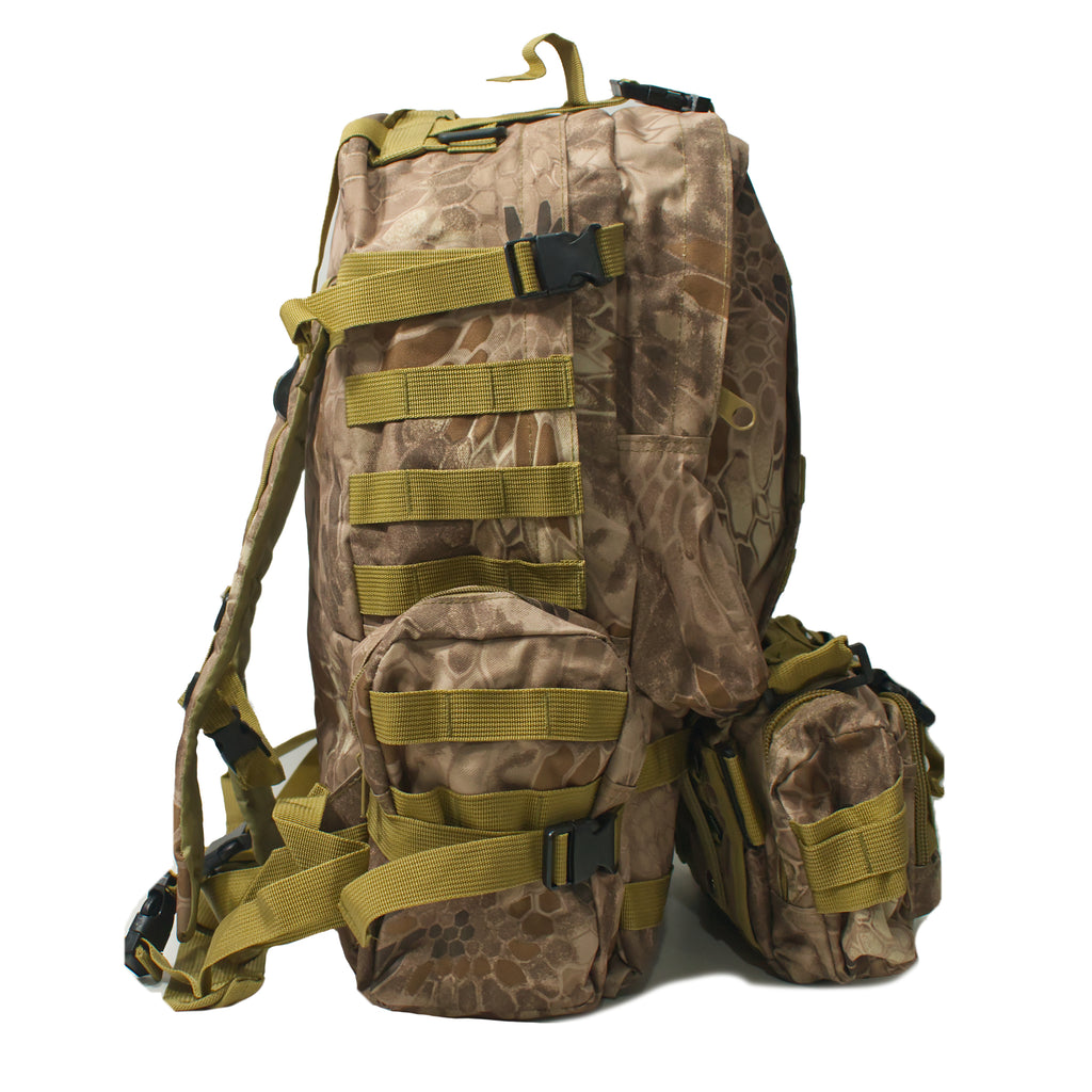 Tactical Rucksack – Modular MOLLE Bug Out Bag - Sand Green