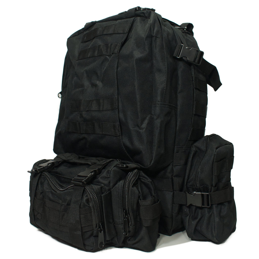 Tactical Rucksack – Modular MOLLE Bug Out Bag - Black
