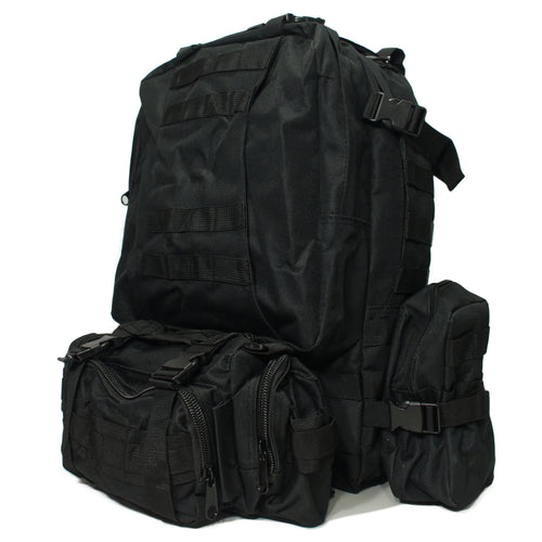 Tactical Rucksack – Modular MOLLE Bug Out Bag - Black
