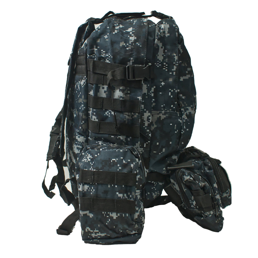 Tactical Rucksack – Modular MOLLE Bug Out Bag - Forest Blue