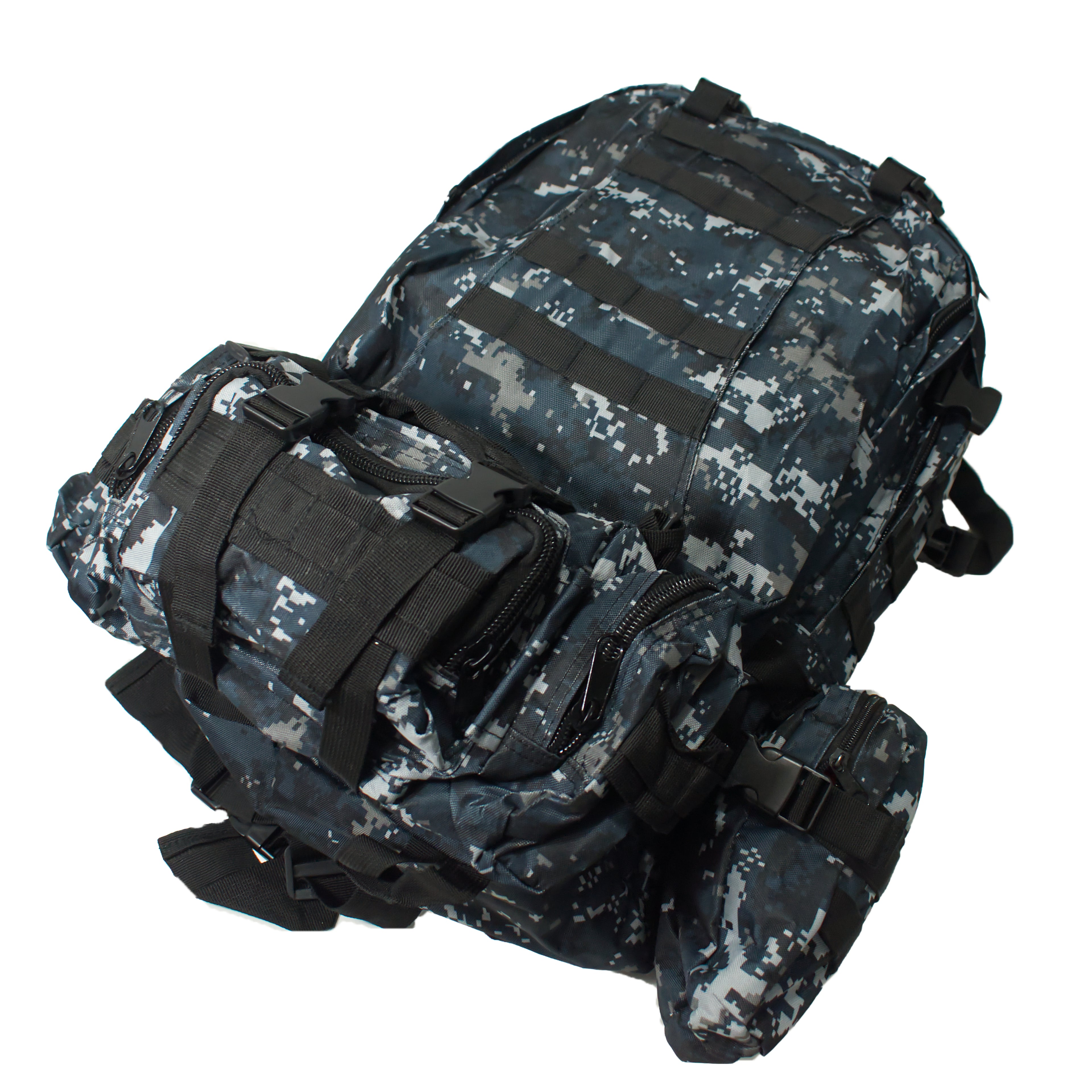 Tactical Rucksack – Modular MOLLE Bug Out Bag - Forest Blue